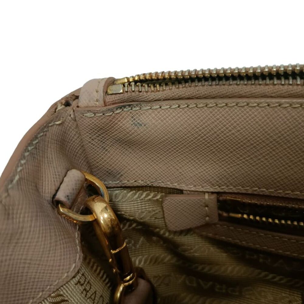 Prada Medium Galleria Double Zip Tote Bag in Beige Saffiano Leather - Picture 7 of 12